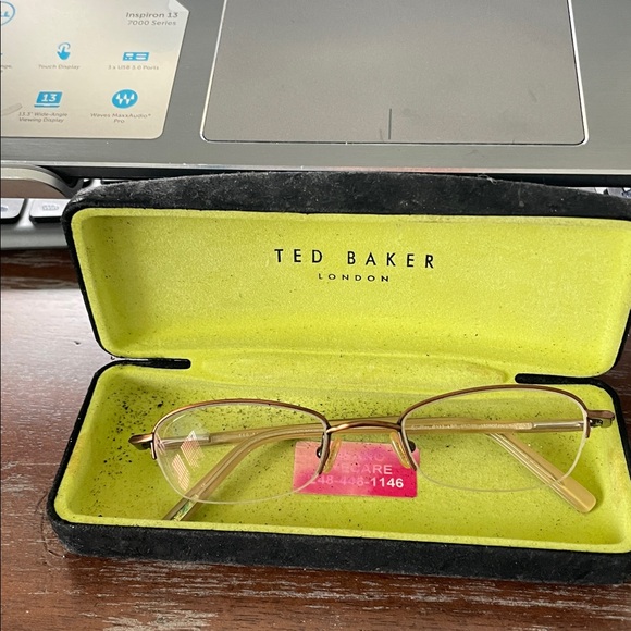 Ted Baker Scuffler B113 LBR brown half rim eyeglasses 48-20-135 with black case - Picture 1 of 16